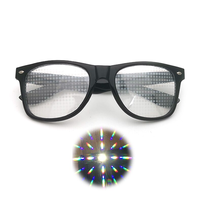 Rave Heart Light Glasses Heart Shaped Special Effect EDM Festival Light Changing Eyewear Rainbow Kaleidoscope  Rave Sunglasses