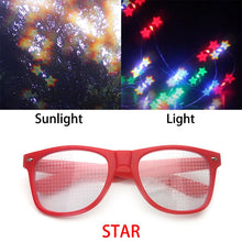 Load image into Gallery viewer, Rave Heart Light Glasses Heart Shaped Special Effect EDM Festival Light Changing Eyewear Rainbow Kaleidoscope  Rave Sunglasses