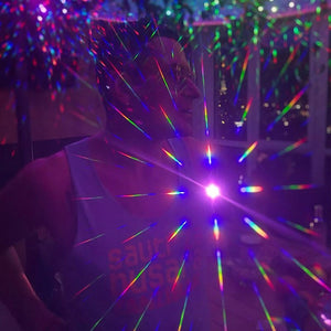 Rave Heart Light Glasses Heart Shaped Special Effect EDM Festival Light Changing Eyewear Rainbow Kaleidoscope  Rave Sunglasses