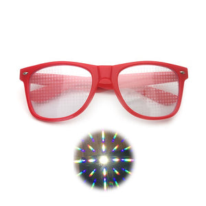 Rave Heart Light Glasses Heart Shaped Special Effect EDM Festival Light Changing Eyewear Rainbow Kaleidoscope  Rave Sunglasses
