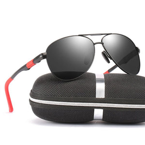 Ray Beim Brand Classic Oversized Spring Leg Alloy Men Sunglasses Polarized Brand Designer Pilot Sun Glasses Driving UV400 Oculos