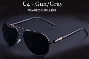 Ray Beim Brand Quality Spring Leg Alloy Men Sunglasses Polarized Lens Brand Design Pilot Male Sun Glasses Driving Eyewear