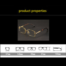 Load image into Gallery viewer, Reading Glasses Man Natural Crystal Stone Lens Acetate Eyeglasses Frame Woman  Brand Rimless Glass Presbyopia