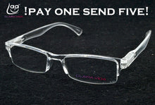 Load image into Gallery viewer, Reading Glasses Men Five Pairs Spring Leg Strachable Plexi Transparent Reading Glasses +1 +1.5 +2 +2.5 +3 +3.5 +4