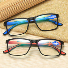 Load image into Gallery viewer, Reading Glasses Men Women Sports Anti-blue Light Reading Eyewear Black Red TR90 Frame Presbyopia Eyeglasses +100 to+400 glasses