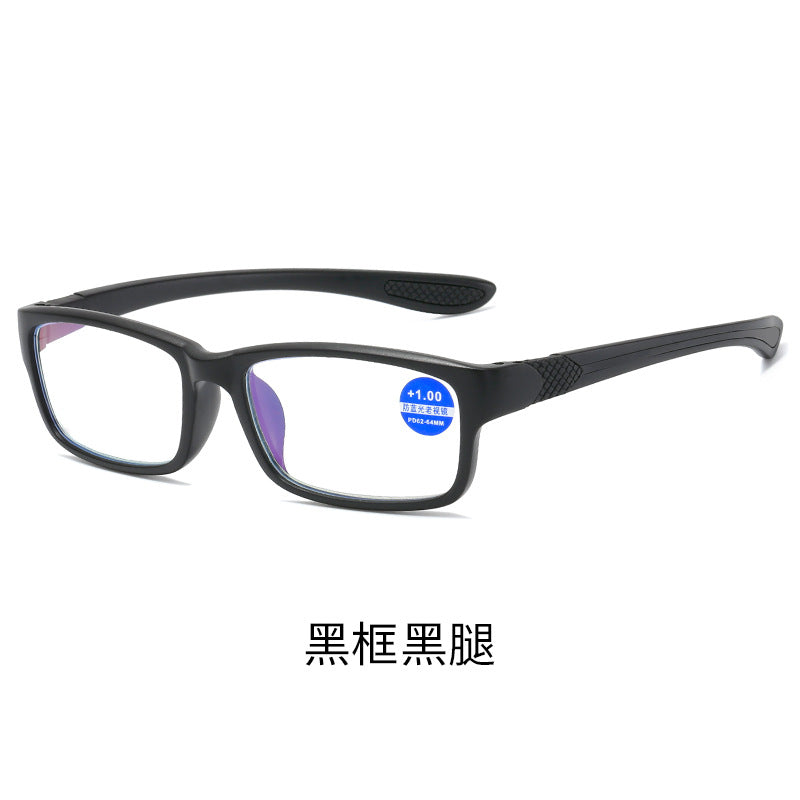 Reading Glasses Men Women Sports Anti-blue Light Reading Eyewear Black Red TR90 Frame Presbyopia Eyeglasses +100 to+400 glasses