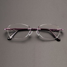 Load image into Gallery viewer, Reading Glasses Woman Natural Crystal Stone Glass Lens Hyperopia Female  Rimless Presbyopia Eyeglasses +1.0  2.0 3.0 +4.0