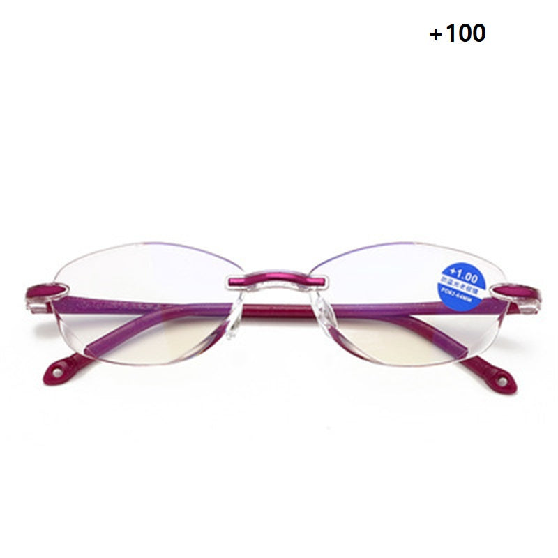 Reading GlassesRimless Eyeglasses Frame Men Ultralight  Anti Blue Radiation Computer Presbyopia Readers Spectacleso Reader Glass