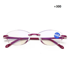 Load image into Gallery viewer, Reading GlassesRimless Eyeglasses Frame Men Ultralight  Anti Blue Radiation Computer Presbyopia Readers Spectacleso Reader Glass