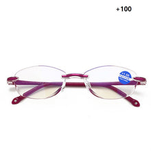 Load image into Gallery viewer, Reading GlassesRimless Eyeglasses Frame Men Ultralight  Anti Blue Radiation Computer Presbyopia Readers Spectacleso Reader Glass