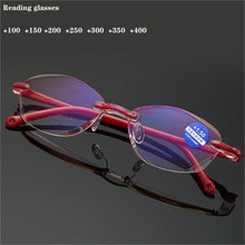 Load image into Gallery viewer, Reading GlassesRimless Eyeglasses Frame Men Ultralight  Anti Blue Radiation Computer Presbyopia Readers Spectacleso Reader Glass