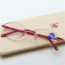 Load image into Gallery viewer, Reading GlassesRimless Eyeglasses Frame Men Ultralight  Anti Blue Radiation Computer Presbyopia Readers Spectacleso Reader Glass