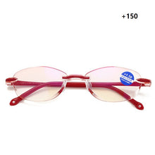 Load image into Gallery viewer, Reading GlassesRimless Eyeglasses Frame Men Ultralight  Anti Blue Radiation Computer Presbyopia Readers Spectacleso Reader Glass