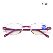 Load image into Gallery viewer, Reading GlassesRimless Eyeglasses Frame Men Ultralight  Anti Blue Radiation Computer Presbyopia Readers Spectacleso Reader Glass