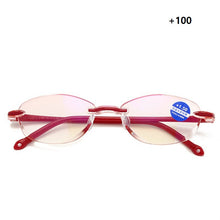 Load image into Gallery viewer, Reading GlassesRimless Eyeglasses Frame Men Ultralight  Anti Blue Radiation Computer Presbyopia Readers Spectacleso Reader Glass