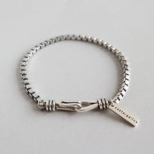 Load image into Gallery viewer, Real 925 Sterling Silver Chain Bracelet For Women Fine Jewelry Lucky Gift