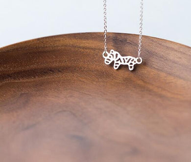 Real. 925 Sterling Silver Zebra Pendant Necklace Africa animal zoo tourist jewelry gift GTLX1095