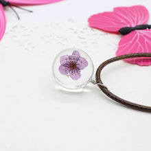 Load image into Gallery viewer, Real Dried Dandelion Pendant Necklace Glass Ball Plant flower Crystal feather Long Strip Leather rope Chain Gift Collier Femme