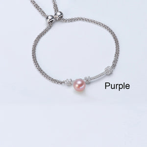Real Pearl Bracelet 925 Sterling Silver Bracelets Chain For Women Jewelry Adjustable Girlfriend Best Birthd Gift