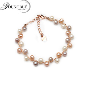 Real pearl bracelet for women,fashion gift multilayer children bracelet femme