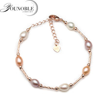 Carica l'immagine nel visualizzatore di Gallery, Real pearl bracelet for women,fashion trendy gift adjustable bracelet femme
