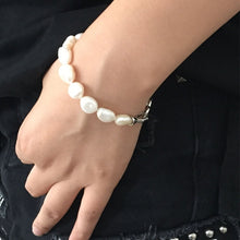 Load image into Gallery viewer, Real natural pearl bracelet for women,anniversary gift beautiful baroque pearl bracelet