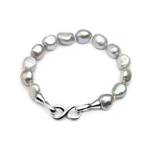Load image into Gallery viewer, Real natural pearl bracelet for women,anniversary gift beautiful baroque pearl bracelet