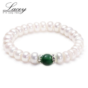 Real natural pearl bracelets women,white cultured pearl bracelet 925 silver jewelry wedding daughter birthd gift