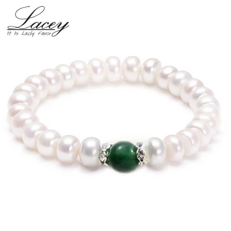 Real natural pearl bracelets women,white cultured pearl bracelet 925 silver jewelry wedding daughter birthd gift