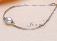 Carica l'immagine nel visualizzatore di Gallery, Real pearl bracelet for women,925 sterling silver bracelet men,wedding pearl bracelet jewelry girl birthd gift gold