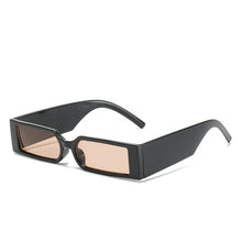 Carica l'immagine nel visualizzatore di Gallery, Occhiali da sole con montatura rettangolare Occhiali da vista piccoli Occhiali vintage Designer per donna Occhiali con tonalità nere UV400 Oculos Escuros