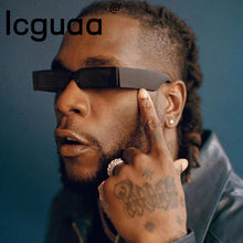 Carica l'immagine nel visualizzatore di Gallery, Occhiali da sole con montatura rettangolare Occhiali da vista piccoli Occhiali vintage Designer per donna Occhiali con tonalità nere UV400 Oculos Escuros
