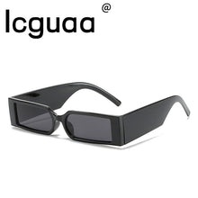 Carica l'immagine nel visualizzatore di Gallery, Occhiali da sole con montatura rettangolare Occhiali da vista piccoli Occhiali vintage Designer per donna Occhiali con tonalità nere UV400 Oculos Escuros