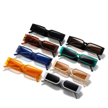 Carica l'immagine nel visualizzatore di Gallery, Occhiali da sole con montatura rettangolare Occhiali da vista piccoli Occhiali vintage Designer per donna Occhiali con tonalità nere UV400 Oculos Escuros