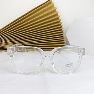 Recommend GM Large Frame Glasses, Anti-blue Light Flat Mirror, Plain Black Frame  for Men and Women with Myopia  Glasses Women