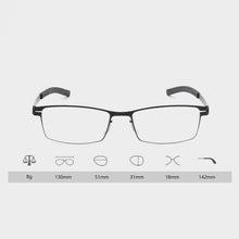 Load image into Gallery viewer, Rectangle Berlin Screwless Eyeglasses Handmade Stainless Steel Glasses Frames Eye Glasses Frames For Men  Designer