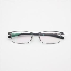 Rectangle Berlin Screwless Eyeglasses Handmade Stainless Steel Glasses Frames Eye Glasses Frames For Men  Designer