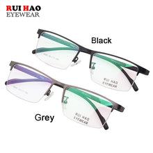 Carica l&#39;immagine nel visualizzatore di Gallery, Rectangle Eyeglasses Frame Men Women Business Optical Glasses Stainless Steel Spectacles Frame Rui Hao Eyewear  8840