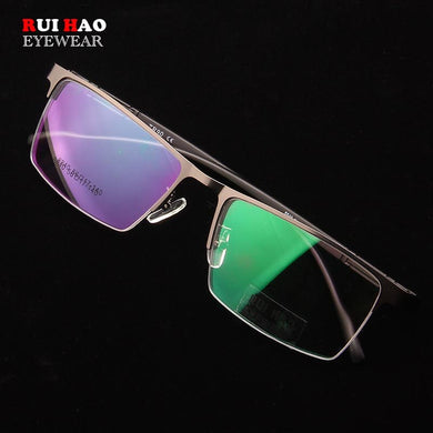 Rectangle Eyeglasses Frame Men Women Business Optical Glasses Stainless Steel Spectacles Frame Rui Hao Eyewear  8840