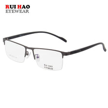 Carica l&#39;immagine nel visualizzatore di Gallery, Rectangle Eyeglasses Frame Men Women Business Optical Glasses Stainless Steel Spectacles Frame Rui Hao Eyewear  8840