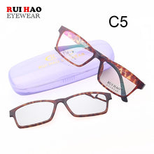 Load image into Gallery viewer, Rectangle Optical Eyeglasses Frame And Magnetic Clip on Sunglasses Spectacles Glasses Frame Prescription Glasses  2076