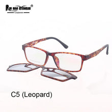 Load image into Gallery viewer, Rectangle Optical Eyeglasses Frame Rui Hao Eyewear Unisex Prescription Glasses Frames Magnetic Polarized Clip on Sunglasses 2076