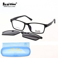 Load image into Gallery viewer, Rectangle Optical Eyeglasses Frame Rui Hao Eyewear Unisex Prescription Glasses Frames Magnetic Polarized Clip on Sunglasses 2076