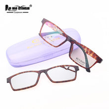 Load image into Gallery viewer, Rectangle Optical Eyeglasses Frame Rui Hao Eyewear Unisex Prescription Glasses Frames Magnetic Polarized Clip on Sunglasses 2076
