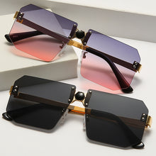 Load image into Gallery viewer, Rectangle Retro Sunglasses Women Oversized Rimless Square Sun Glasses  Transparent Woman Glasses Vintage Eyewear Gafas De