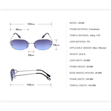 Load image into Gallery viewer, Rectangle Rimless Sunglasses For Men 2023 Retro Irregular Sun Glasses Women  Brand Designer Eyewear UV400 Lunettes