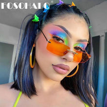 Load image into Gallery viewer, Rectangle Rimless Sunglasses Women Brand Designer Glasses Men Retro Steampunk Sunglasses Eyewear Vintage Small Frames Eyeglasses