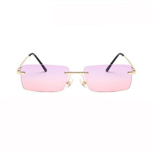 Load image into Gallery viewer, Rectangle Rimless Sunglasses Women Brand Designer Glasses Men Retro Steampunk Sunglasses Eyewear Vintage Small Frames Eyeglasses