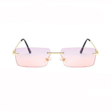 Load image into Gallery viewer, Rectangle Rimless Sunglasses Women Brand Designer Glasses Men Retro Steampunk Sunglasses Eyewear Vintage Small Frames Eyeglasses