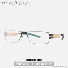 Load image into Gallery viewer, Rectangle Stainless Steel Glasses Frames Berlin Screwless Eyeglasses Handmade Eye Glasses Frames For Men  Designer